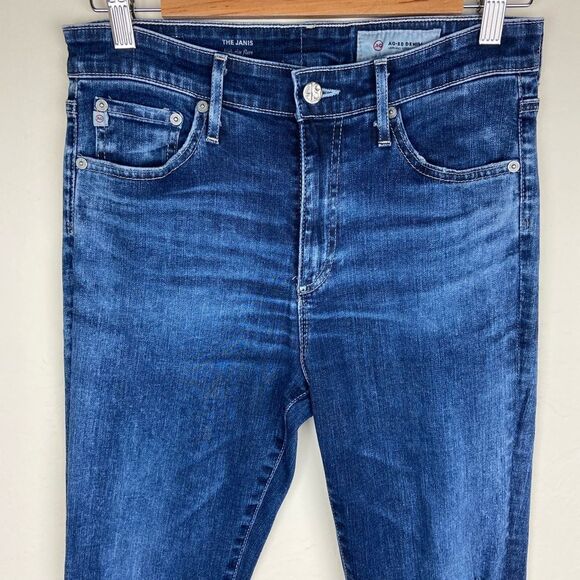 AG ‘The Janis’ Lightly Distressed High-Rise Flare Jeans - Picture 4 of 8